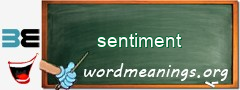 WordMeaning blackboard for sentiment